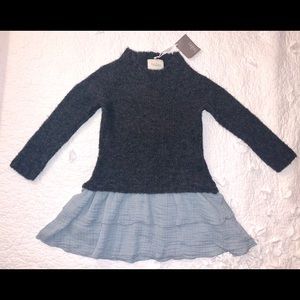 NWT Buho Boucle Wool-Blend Layer Dress